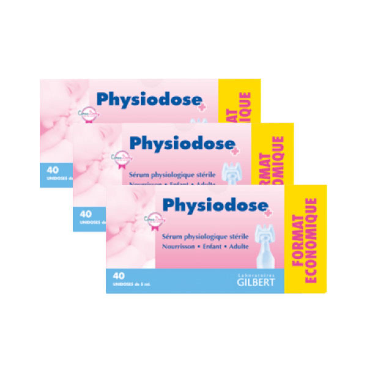 image Physiodose Sérum physiologique – Lot de 3 boîtes (12 produits)